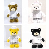 Jouet en peluche ours en peluche pour la publicité sur mesure, uniforme de Chef, pour restaurant, hôtel