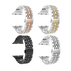 Bracelet de rechange IVANHOE pour Apple Watch 38mm 42mm série 4/3/2/1, Bracelet de rechange en métal en acier inoxydable pour montre intelligente - Product Image 1