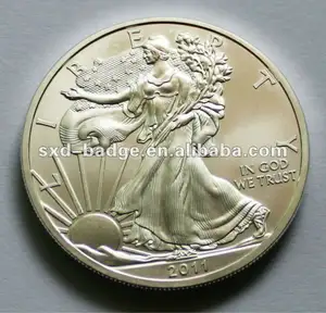 OEM 40mm souvenir US liberty plated silver coins manufacturer