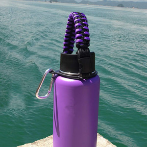 핫 세일 더블 위브 스타일 <span class=keywords><strong>550</strong></span> paracord 로프 물병 핸들 carabiner 생존 키트 캠핑 하이킹 휴가 - Product Image 5
