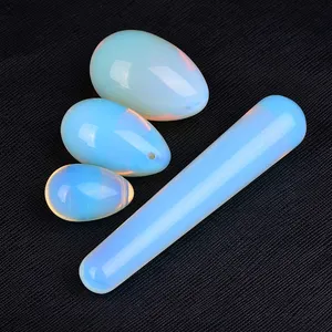 थोक क्रिस्टल सफेद उत्पाद सेट-सुंदर ओपल क्रिस्टल क्वार्ट्ज सेट में मालिश योनि योनि अंडे के लिए उपहार