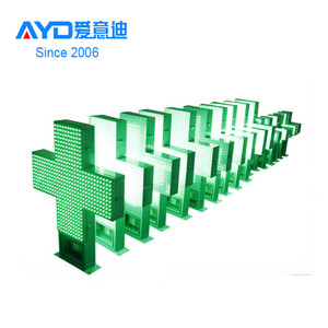 Hidly LED Cross Screen Panneau d'affichage à LED de <span class=keywords><strong>pharmacie</strong></span> de style libre pour la décoration de magasin Farmacie - Product Image 2