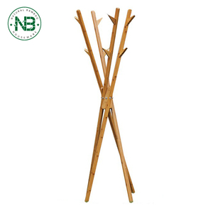 حامل معاطف خشبي من الخيزران على شكل شجرة لتعليق المعاطف والقبعات في الردهة - Product Image 2
