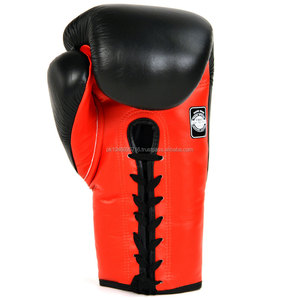 Gants de boxe MMA professionnels en cuir à lacets - Product Image 4