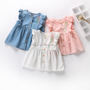 Abiti in Cotone per Neonati, Vestito per Bambine con Maniche a Sbuffo - Product Image 1