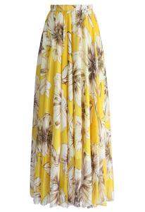 Custom Make Latest Design Floral Pattern Long Maxi <strong>Skirt</strong>