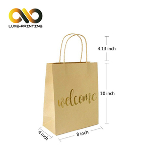China de fábrica barato <span class=keywords><strong>custom</strong></span> design blanco y marrón bolsa de papel kraft - Product Image 4
