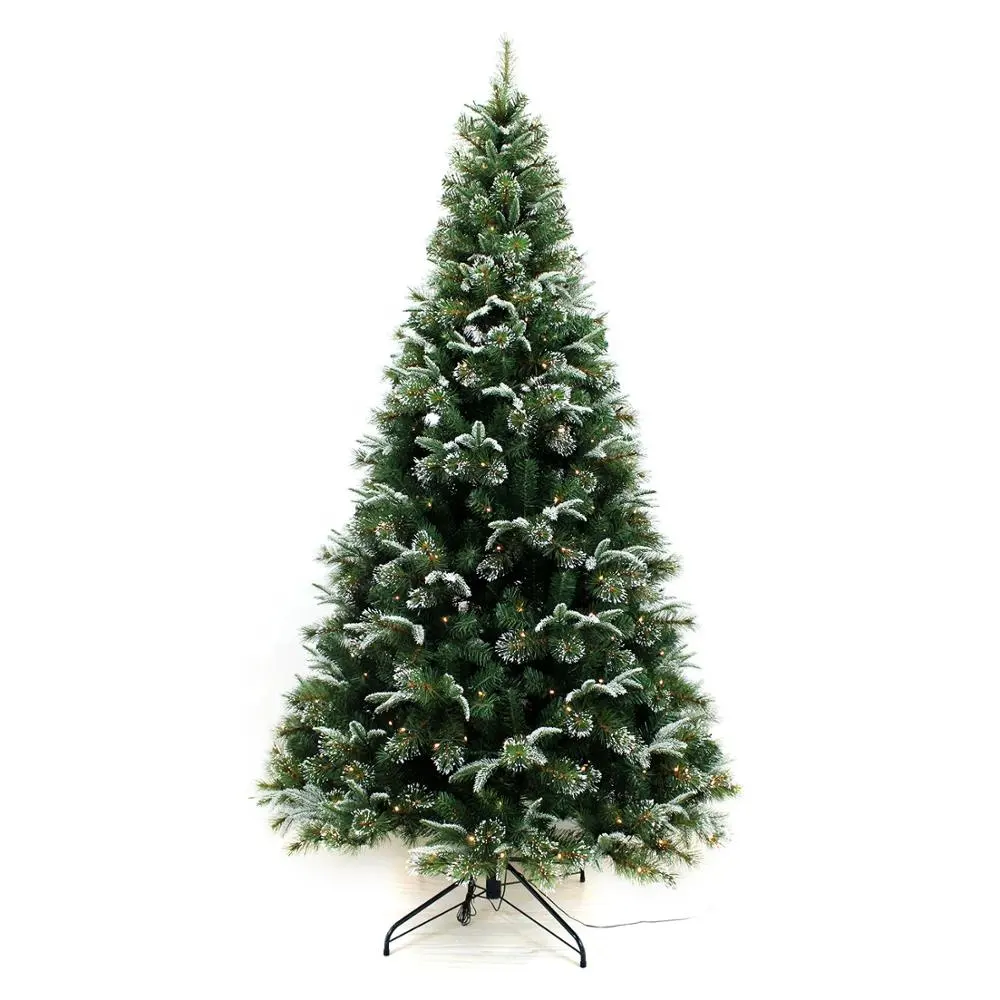 LED照明付き人工クリスマス雪クリスマスツリー、プレライトクリスマスツリー、peクリスマスツリー