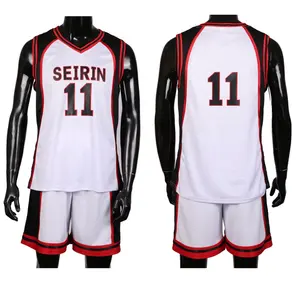 Seirin hoge team basketbal jersey en shorts groothandel custom basketbal apparel