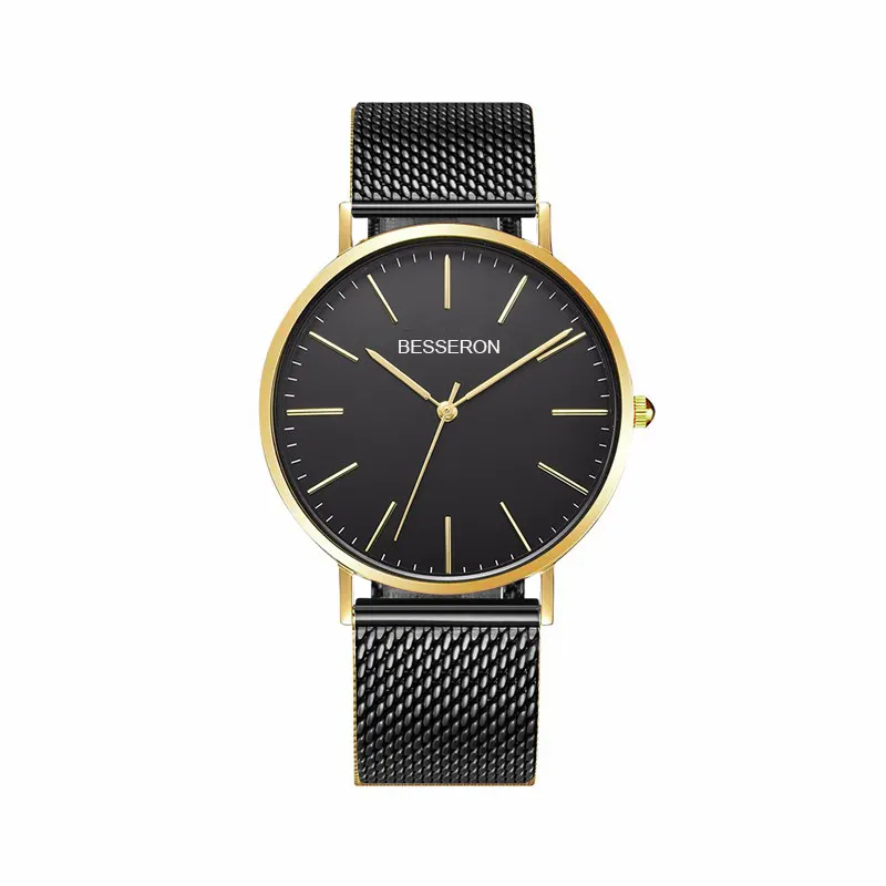시계 브랜드 자신의 블루 브랜드 시계 남성 메쉬 손 시계 간단한 남자 시계