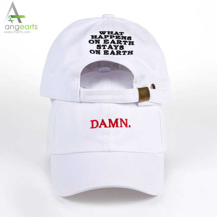 DAMN. Unstructured Dad Hat Bone Women Men the Rapper Baseball Cap New Kendrick Lamar Damn Cap Embroidery Wine Red Souvenir Free