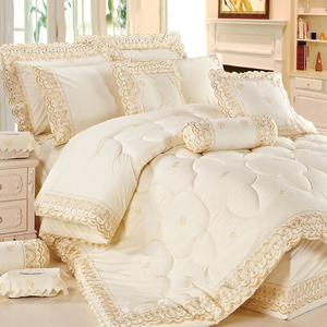 KOSMOS Bedding Polycotton <strong>Embroidery</strong> Lace <strong>Comforter</strong> Wholesale Bedding <strong>Set</strong>