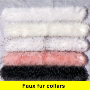 Col en fausse <span class=keywords><strong>fourrure</strong></span> imitation renard, bande de col en fausse <span class=keywords><strong>fourrure</strong></span> pour veste ou chapeau - Product Image 6