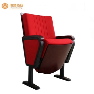 Chaises d'église rembourrées en métal rouge, vente en gros, chaises d'église pour Pew, nouvelles chaises d'occasion pour église - Product Image 2