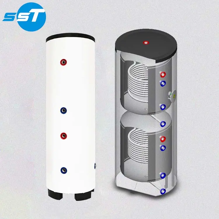 Solar panel heating water tank for inner air heatig