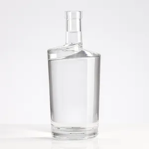 Round bottom liqueur spirits clear white wine empty glass bottle high quality single product