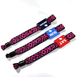 음악 축제 패브릭 손목밴드 직조 <span class=keywords><strong>NFC</strong></span> 팔찌 맞춤형 MIFARE 울트라라이트 RFID 팔찌 - Product Image 5