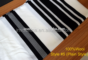 100% lana talit oración chal (negro) tamaño 72 "l x 65" W - Product Image 1