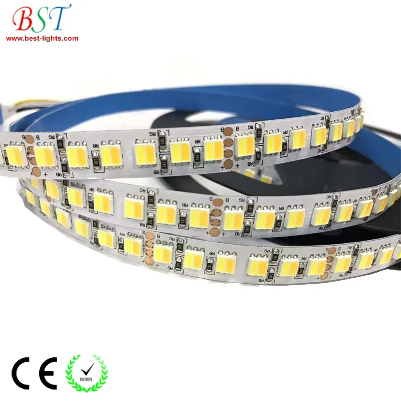 Hoge kwaliteit CCT LED Licht Strips Wit + Warm wit 5025 dual kleur 3000 K + 6000 K flexibele LED strip licht