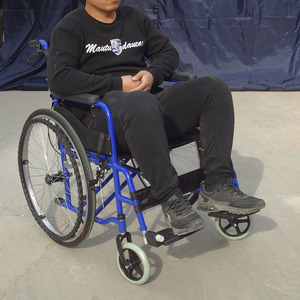 L'hôpital repose-pieds dossier inclinable pliant voyage <span class=keywords><strong>handicap</strong></span> <span class=keywords><strong>fauteuil</strong></span> roulant moyeu de roue - Product Image 4