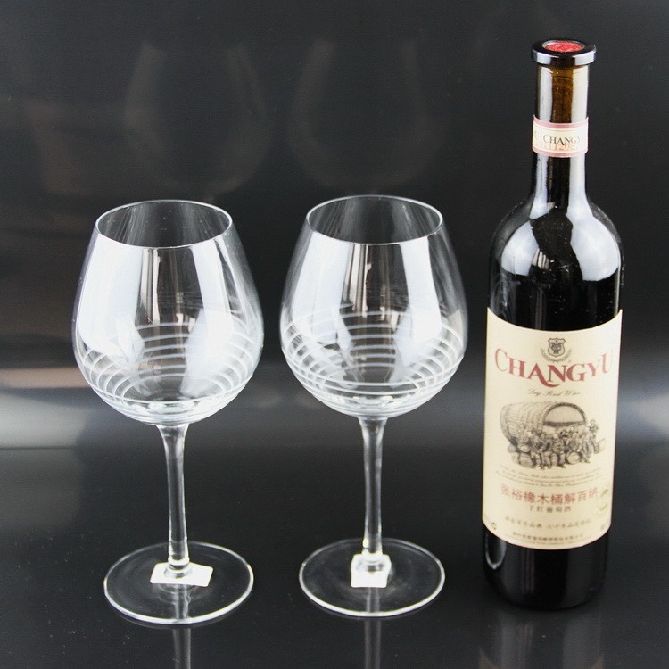 8oz~20oz Handmade Wine Glass Lead Free Crystal Glass Burgundy Goblet