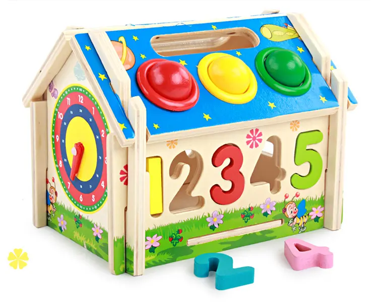 Oray Toy Young Child geometria in legno forma smontaggio combinazione blocchi forma digitale cognizione saggezza casa