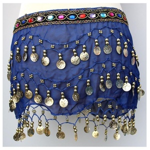 Bestdance-cinturón plateado de 3 filas para danza del vientre, bufanda de cadera, falda, envoltura de baile para <span class=keywords><strong>Kis</strong></span>, niña o adulto - Product Image 5