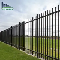 Çelik çit yüksek güvenlik modern kazık çelik çit panel/garnizon çit paneli