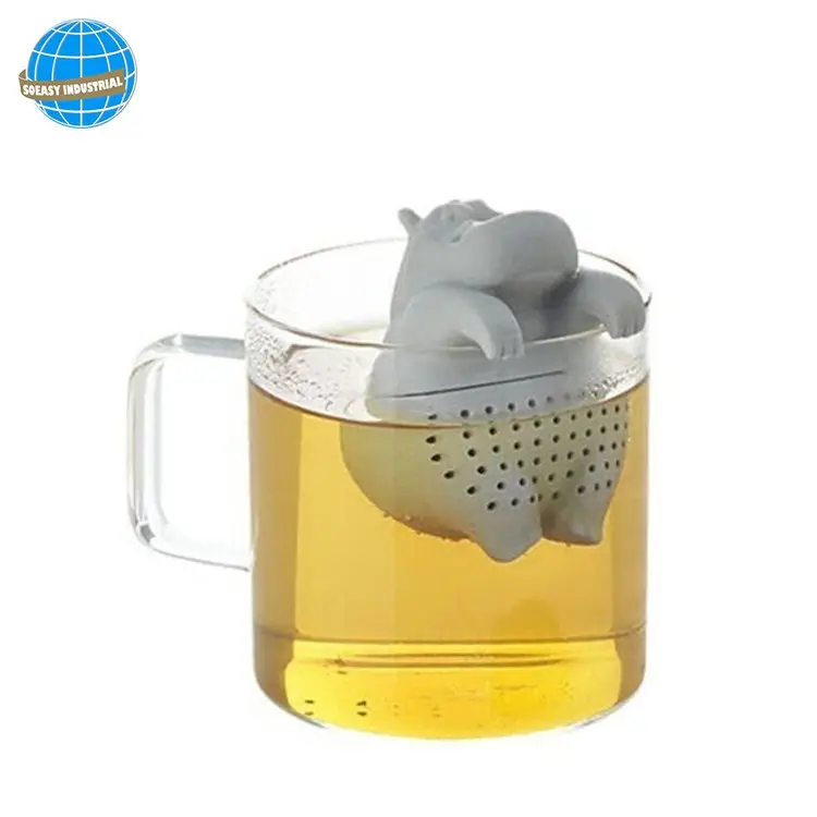 Creative Hippo Shaped Tea Infuser Filter Reusable Tea Strainer