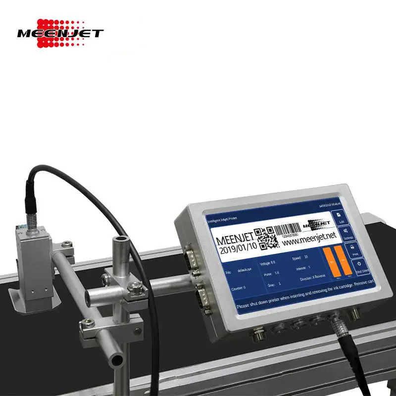 Meenjet Newest Mx1 Pro 7 inch Touch Screen Industrial Batch Expiry Date Coding Machine Inkjet Printer