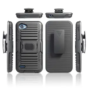 NEW arrival cell phone belt clip hybrid holster case combo cover for LG Q6 Q6+ case with kickstand