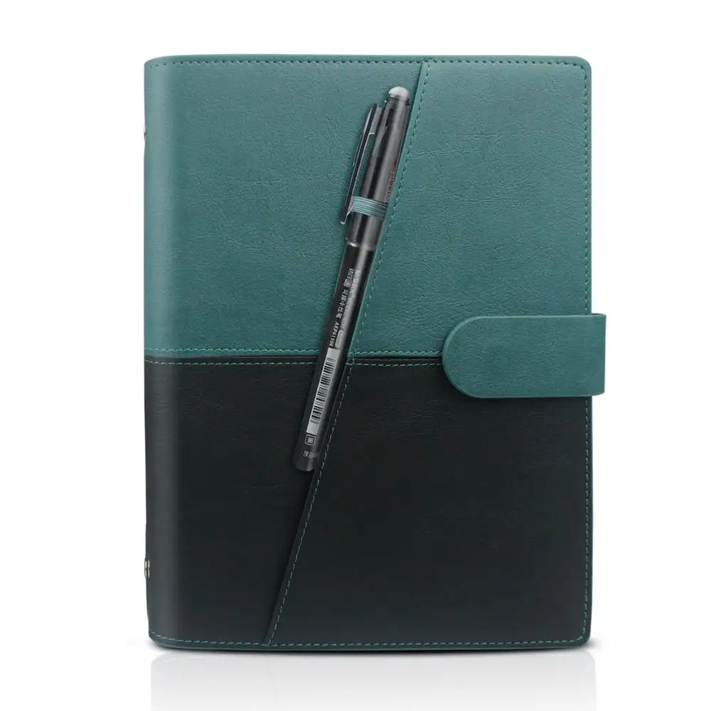 Tampa de couro a5 personalizada, folha solta, sempre quente e molhado, apagável, notebook, reciclado, com caneta