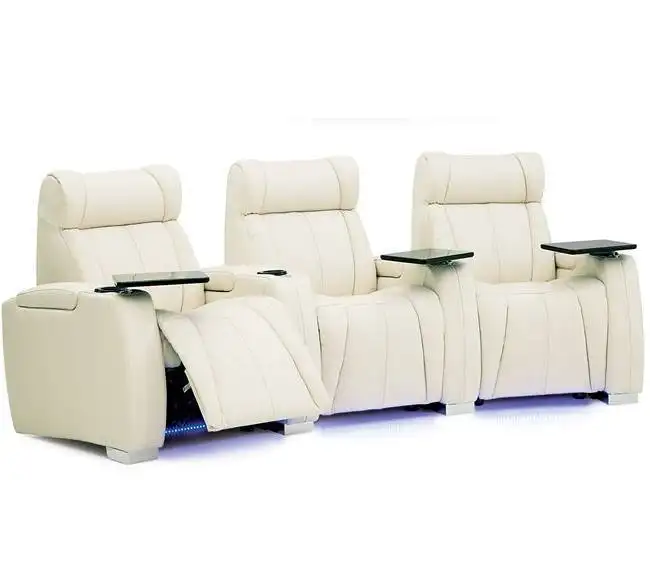 Sofá reclinable de cine eléctrico de cuero de lujo de alta calidad