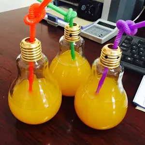 球根飲料ボトル、ユニークな形のジュースガラスカップ、球根形のガラス瓶。