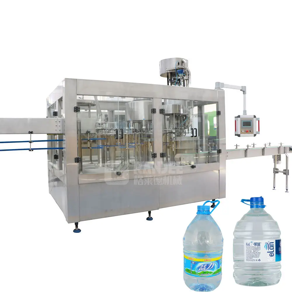 Rotary 5 liter water filling machine production line complete water bottling plant cost