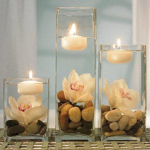 3 Inch Unscented <strong>Tealight</strong> Shaped Floating Candles in Water for Wedding - Product Image 3