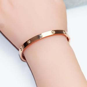 Más reciente moda joyería de pulseras de diamantes Plum Blossom de oro rosa brazalete de <span class=keywords><strong>las</strong></span> mujeres pulseras - Product Image 4