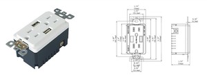 BAS15-2USB <span class=keywords><strong>Factory</strong></span> <span class=keywords><strong>outlet</strong></span> venta eléctrico <span class=keywords><strong>casa</strong></span> usb cargador de enchufe - Product Image 4
