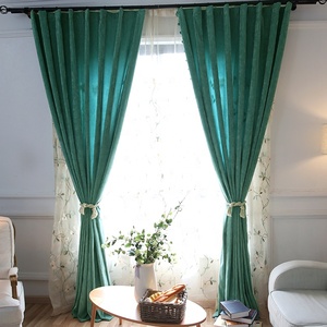 Cortina de terciopelo opaca de Color sólido grueso de lujo, paneles de tela, cortinas para sala de estar, gran oferta, cortinas de ventana de fantasía europea - Product Image 1