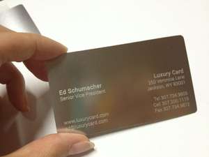 Visitenkarte aus Edelstahl 304, Laser-graviert und Tiefdruck-bedruckt - Product Image 3