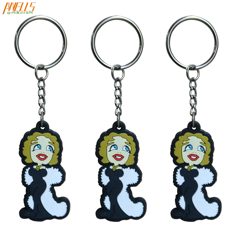 Personalized Cool 3D Plastic Soft PVC And Rubber Silicone Key chain