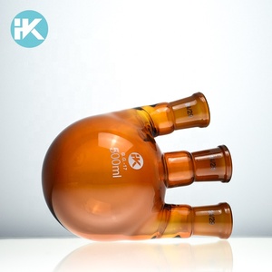Estándar de alta calidad boca ámbar cuello 3 Fondo redondo frasco oblicua forma hirviendo frasco - Product Image 5