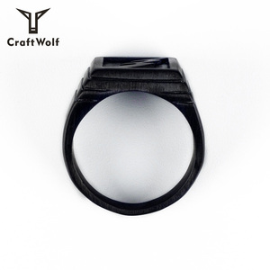 Craft Wolf <strong>Wholesale</strong> Fashion Jewelry Trend Vintage Sliver Gold Black 316L Stainless Steel <strong>Lightning</strong> Biker Ring for Men Women - Product Image 3