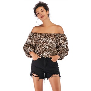4 stili Slash Neck Sexy Spalle <span class=keywords><strong>Stampa</strong></span> <span class=keywords><strong>Floreale</strong></span> Camicetta Delle Donne Primavera Manica Lunga Casual Parti Superiori Delle Signore Camicette In Chiffon E5930 - Product Image 2