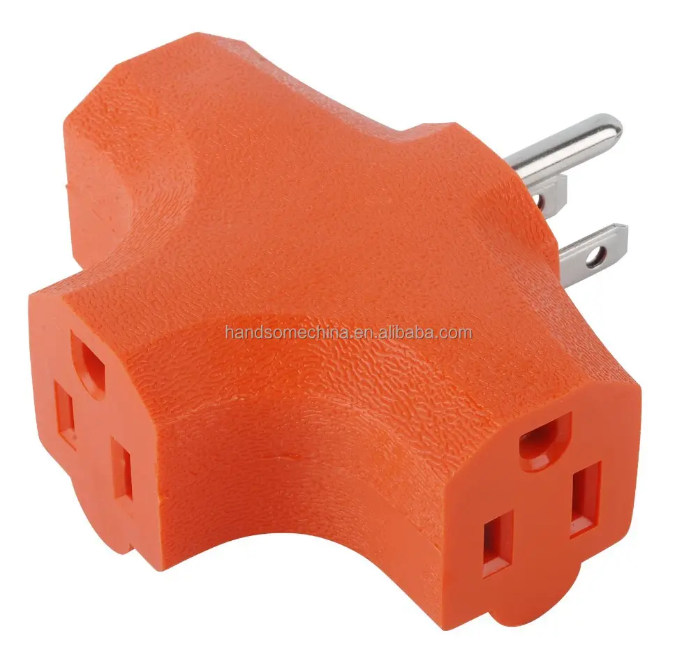 3 Way Outlet Wall Plug Adapter T Shaped Wall Tap