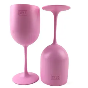 Pembe renkli plastik şampanya şarap bardağı flüt parti olaylar için