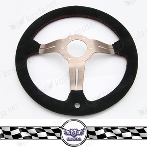 Profonde Maïs <span class=keywords><strong>3</strong></span>-<span class=keywords><strong>branches</strong></span> Noir <span class=keywords><strong>Volant</strong></span> Suede Racing 350mm en Voiture <span class=keywords><strong>Volant</strong></span> - Product Image 6