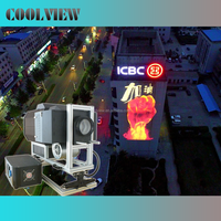 Projecteur vidéo mural extérieur 4K 1080P pour publicité commerciale, 38000 lumens ANSI