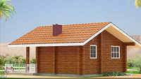 Cabane en bois préfabriquée de 40 m2, dernier design 2017, à vendre