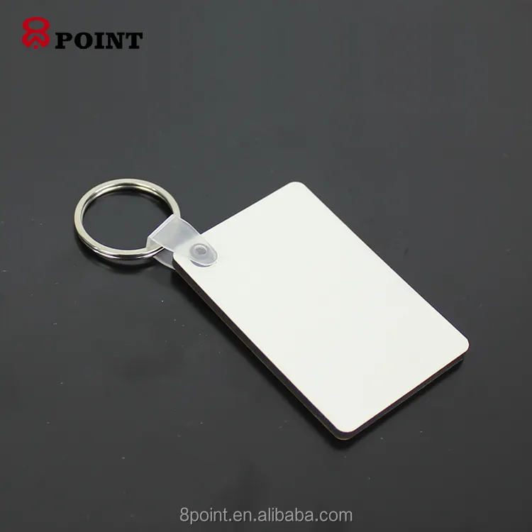 High Quality Customized Blank Sublimation rectangle Wood MDF Keychain